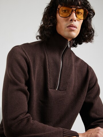 JACK & JONES Sweter 'JORFREDERIKSBERG' w kolorze brązowy