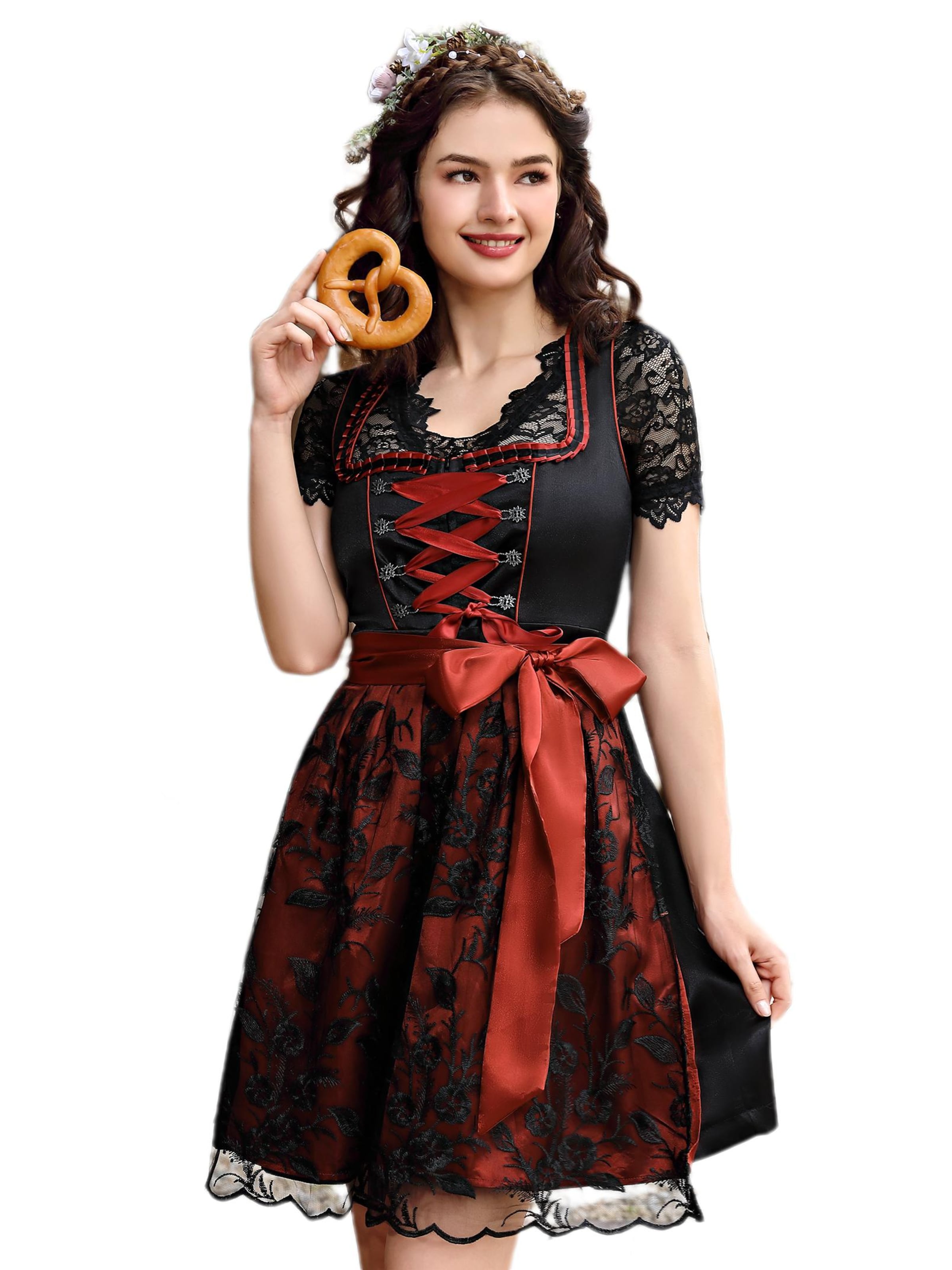 Yesfashion Dirndl in Black: front