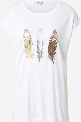 T-shirt 'Carlene' ABOUT YOU en blanc : devant