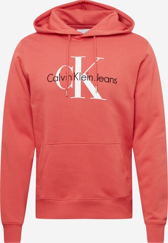 Calvin Klein Jeans كنزة رياضية بلون أحمر: الأمام