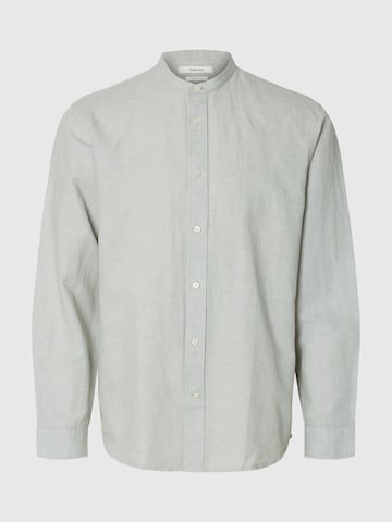 Coupe regular Chemise 'SLHClay' SELECTED en vert