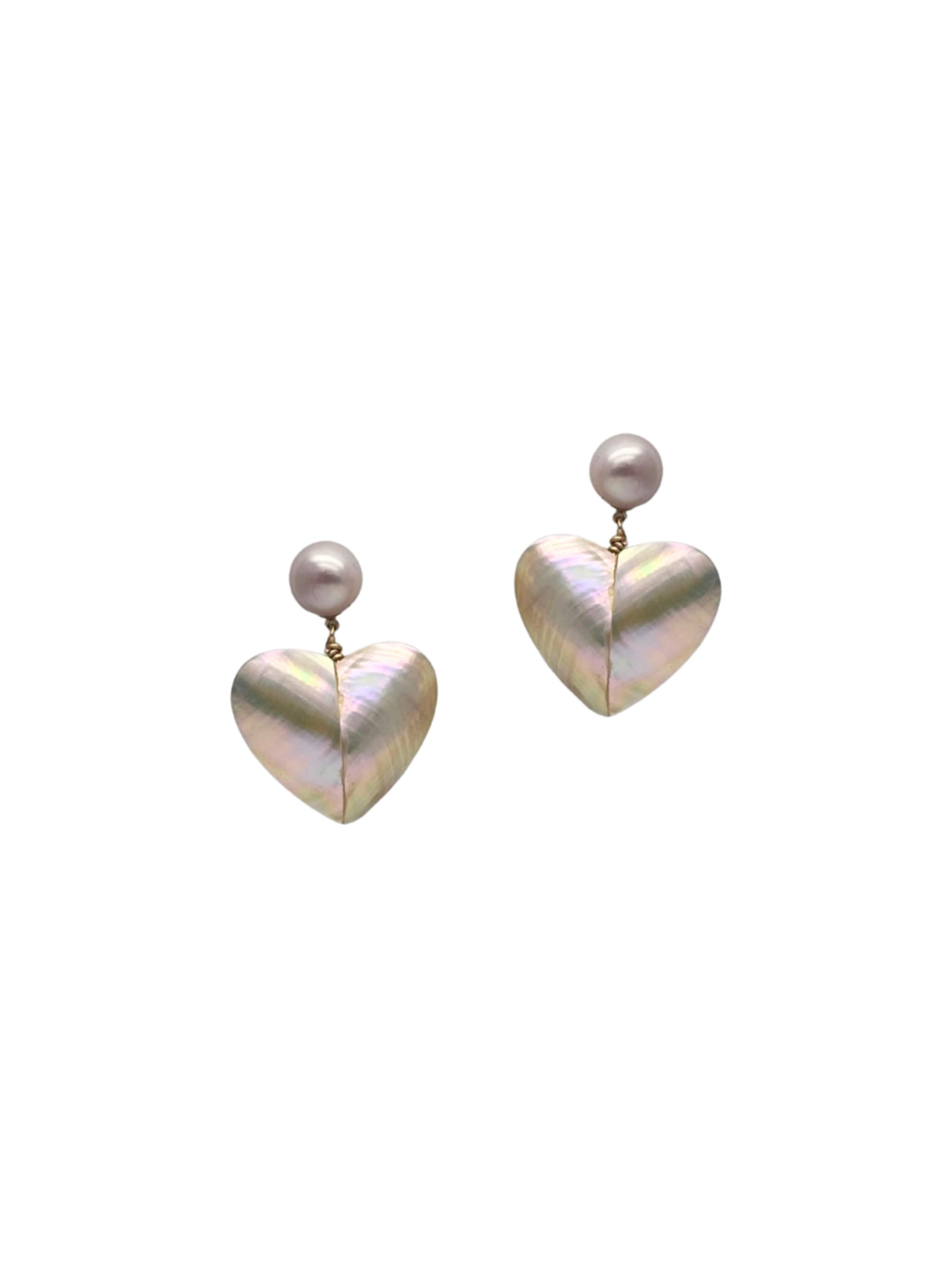 Boucles d'oreilles 'Judith' LA MAISON GISEL B. en rose : devant