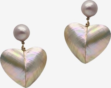 Boucles d'oreilles 'Judith' LA MAISON GISEL B. en rose : devant