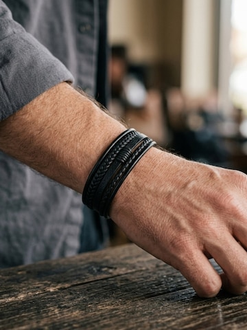 Bracelet 'LEDERARMBAND SHADOW' UNIQAL en noir