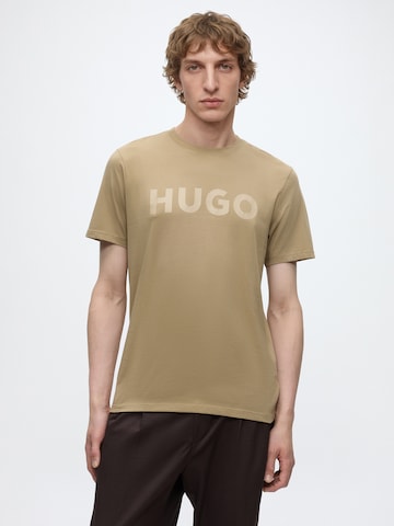 HUGO Majica 'Dulivio' | bež barva: sprednja stran