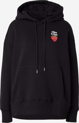 Nike SportswearSweater majica - crna boja: prednji dio