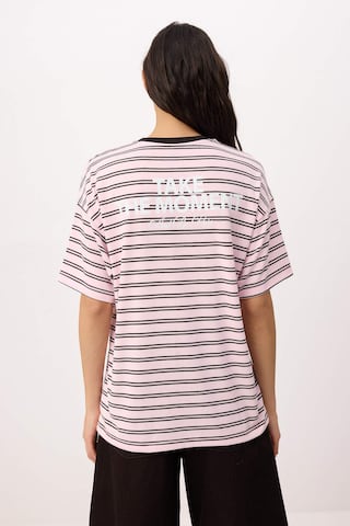 Trendyol - Camiseta talla grande en rosa: frente
