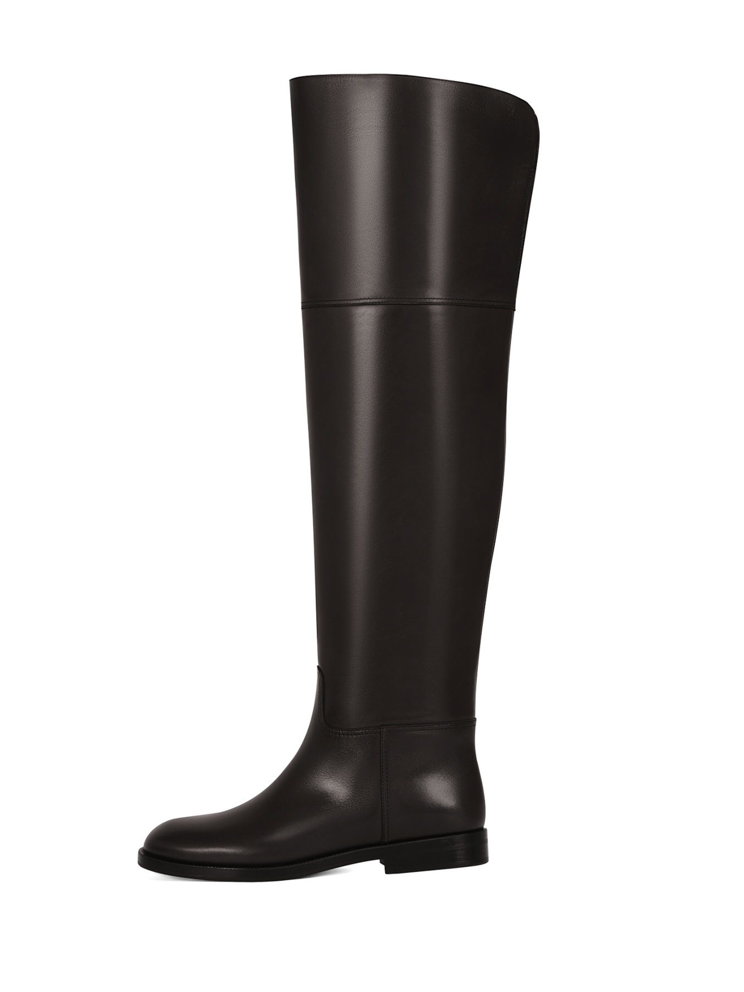Potamy Over the Knee Boots in Brown: front
