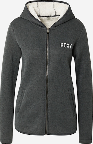 ROXY Athletic Fleece Jacket 'SLOPES FEVER' in Grey: front