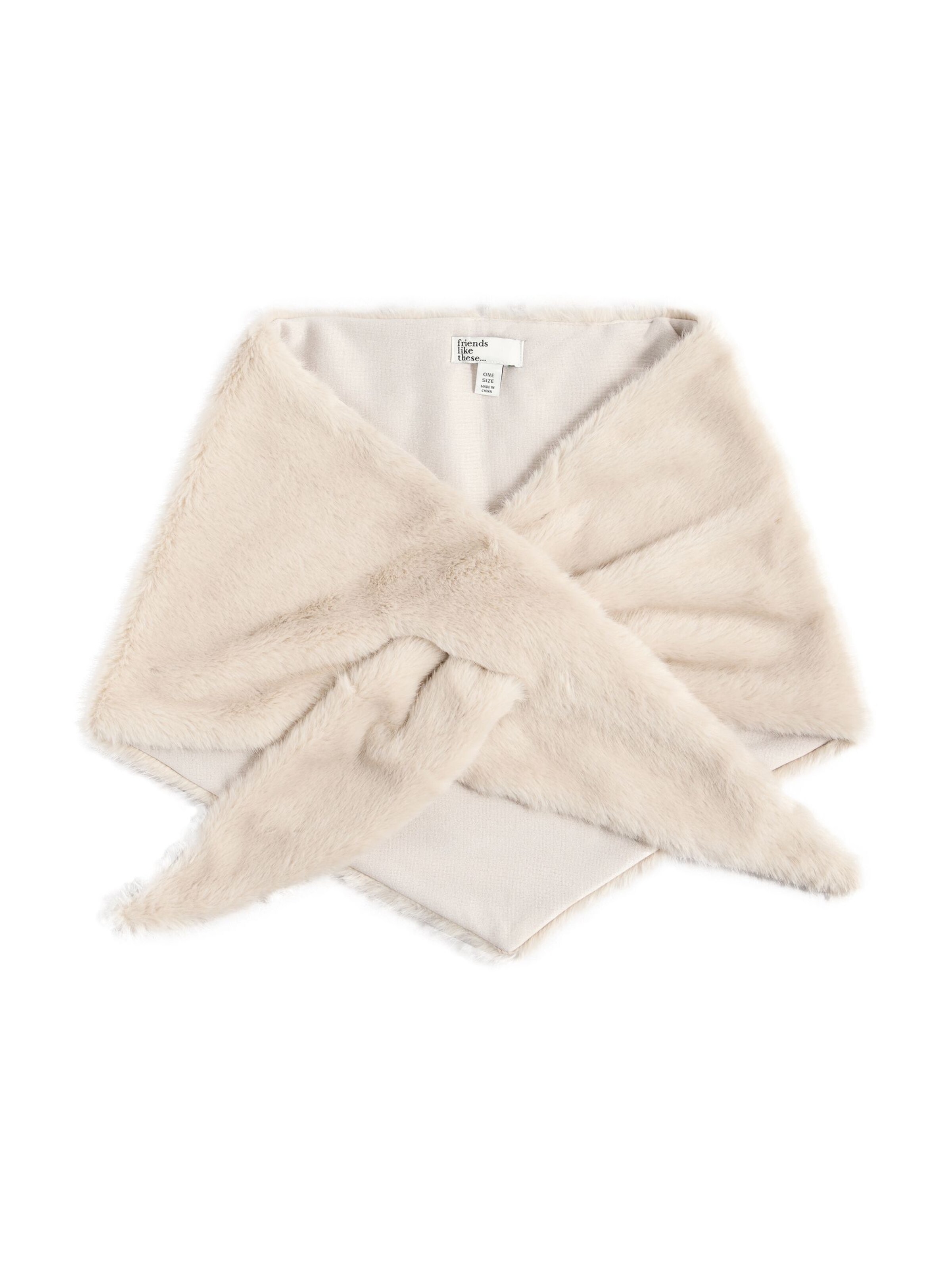 Friends Like These Schal in Beige: Vorderseite