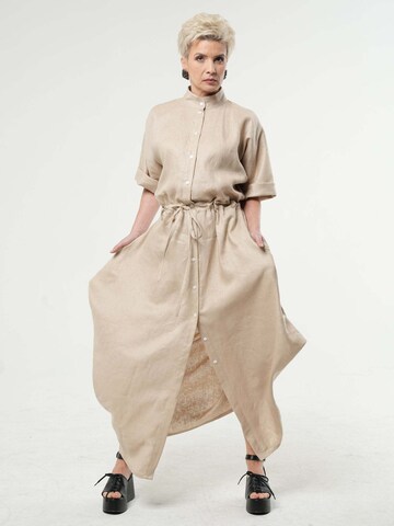Metamorphoza Dress in Beige: front