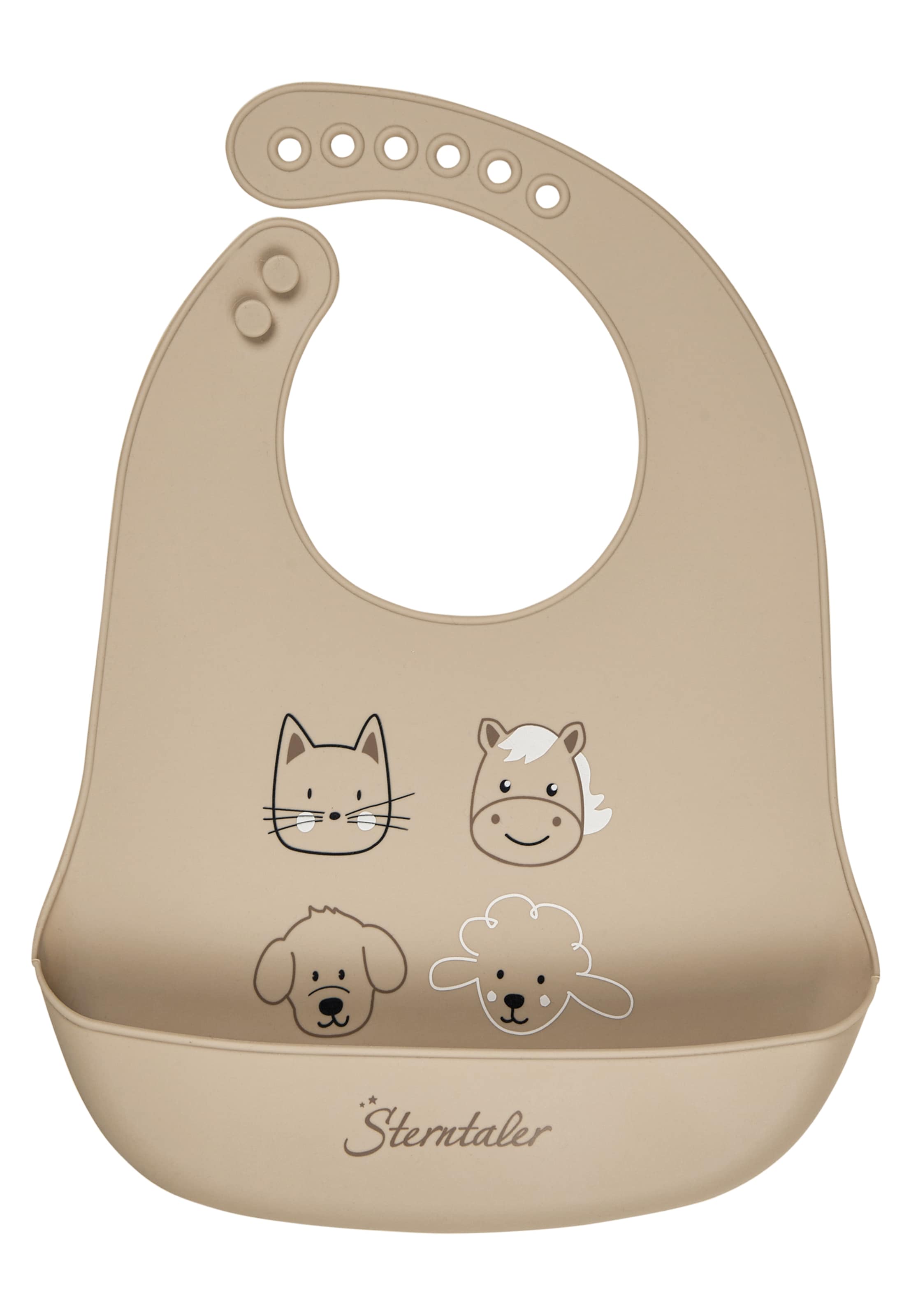 STERNTALER Latz 'BAUERNHOF' in Braun: Vorderseite