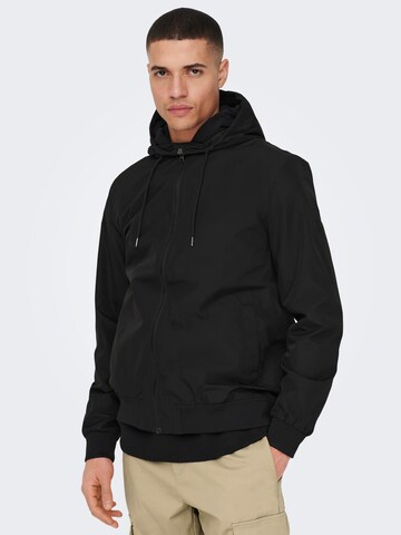 Only & Sons Between-Season Jacket 'Gavin' in Black