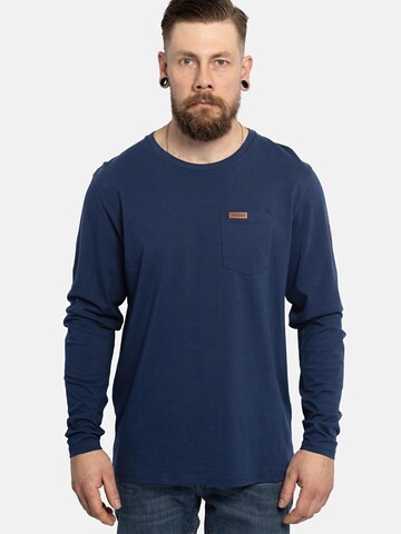 FORSBERG Sweatshirt 'Longsleeve mit Brusttasche' in Blue: front