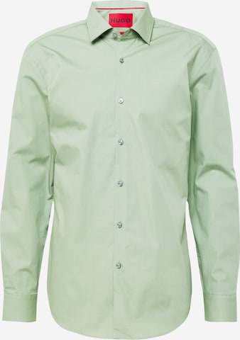 HUGO Red Slim fit Button Up Shirt 'Jenno' in Green: front