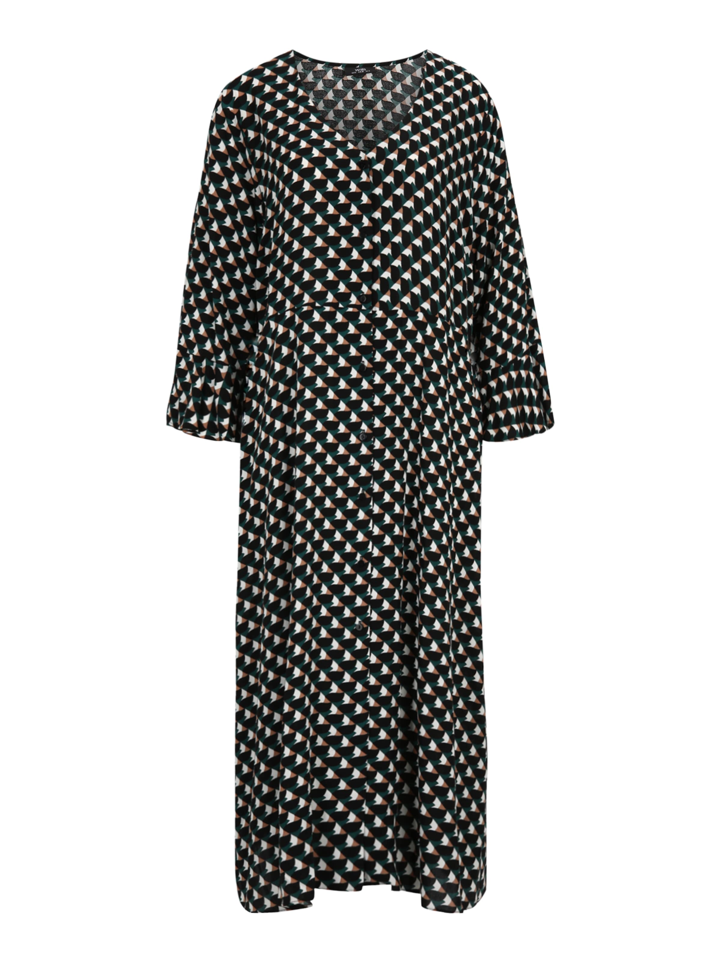 Abito camicia di Wallis in verde: frontale