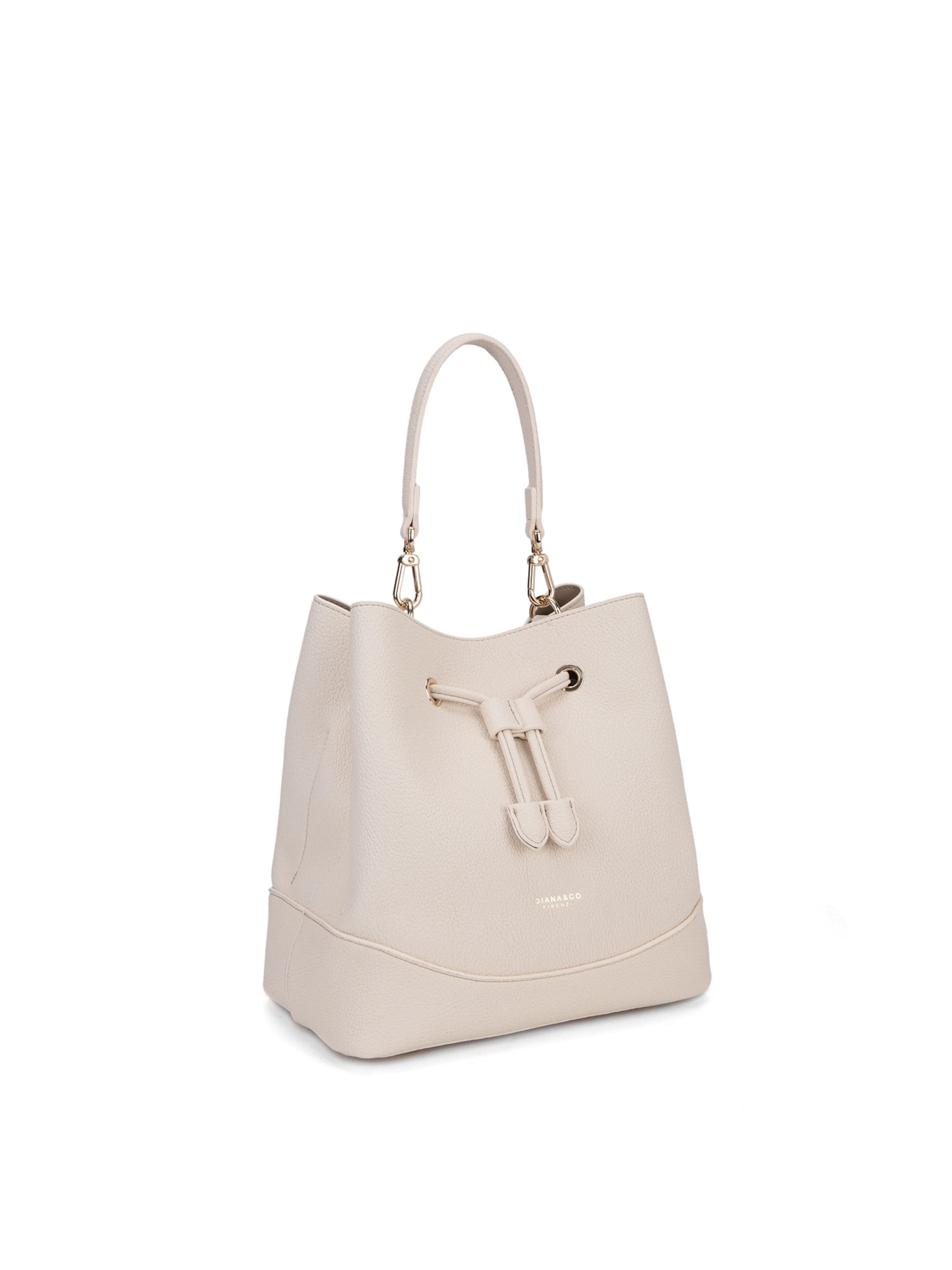 Borsa a mano 'Borsa a Mano Donna Vegan Leather con Coulisse e Tracolla Rimovibile' di Diana&Co. in marrone
