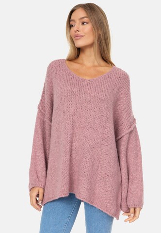 Decay Sweater in Pink: front