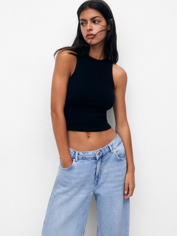 Pull&Bear Top - fekete: elől