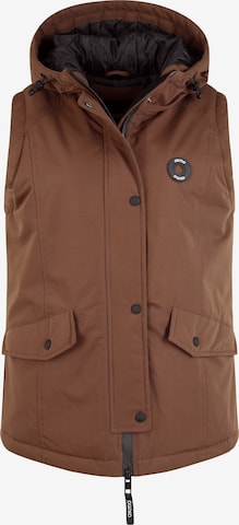 Oxmo Vest 'Tenja' in Brown: front