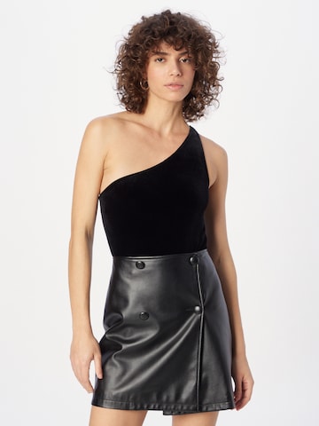 River Island Tričkové body – černá: přední strana