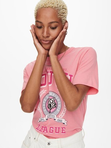 ONLY T-shirt i rosa