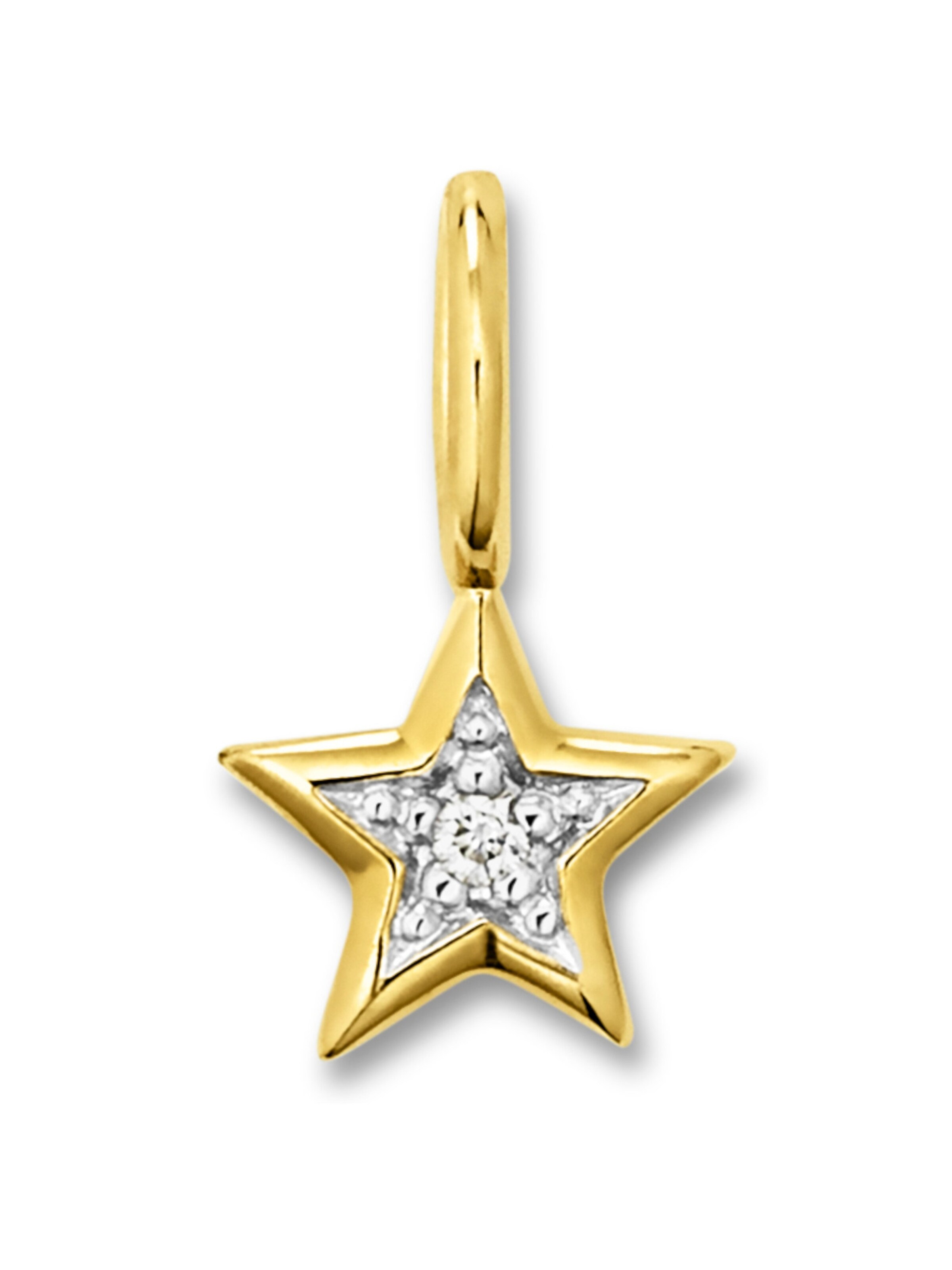 ONE ELEMENT Anhänger 'Stern' in Gold: Vorderseite