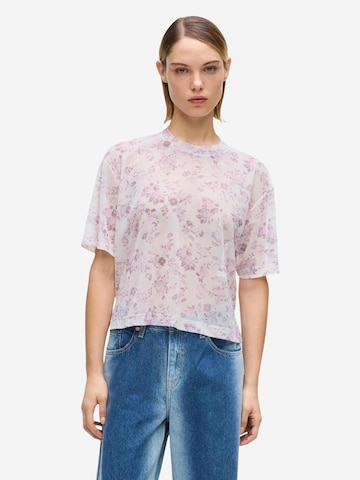 KARL LAGERFELD JEANS - Top 'KLJ Mesh Aop Tee B2W17089' en lila: frente