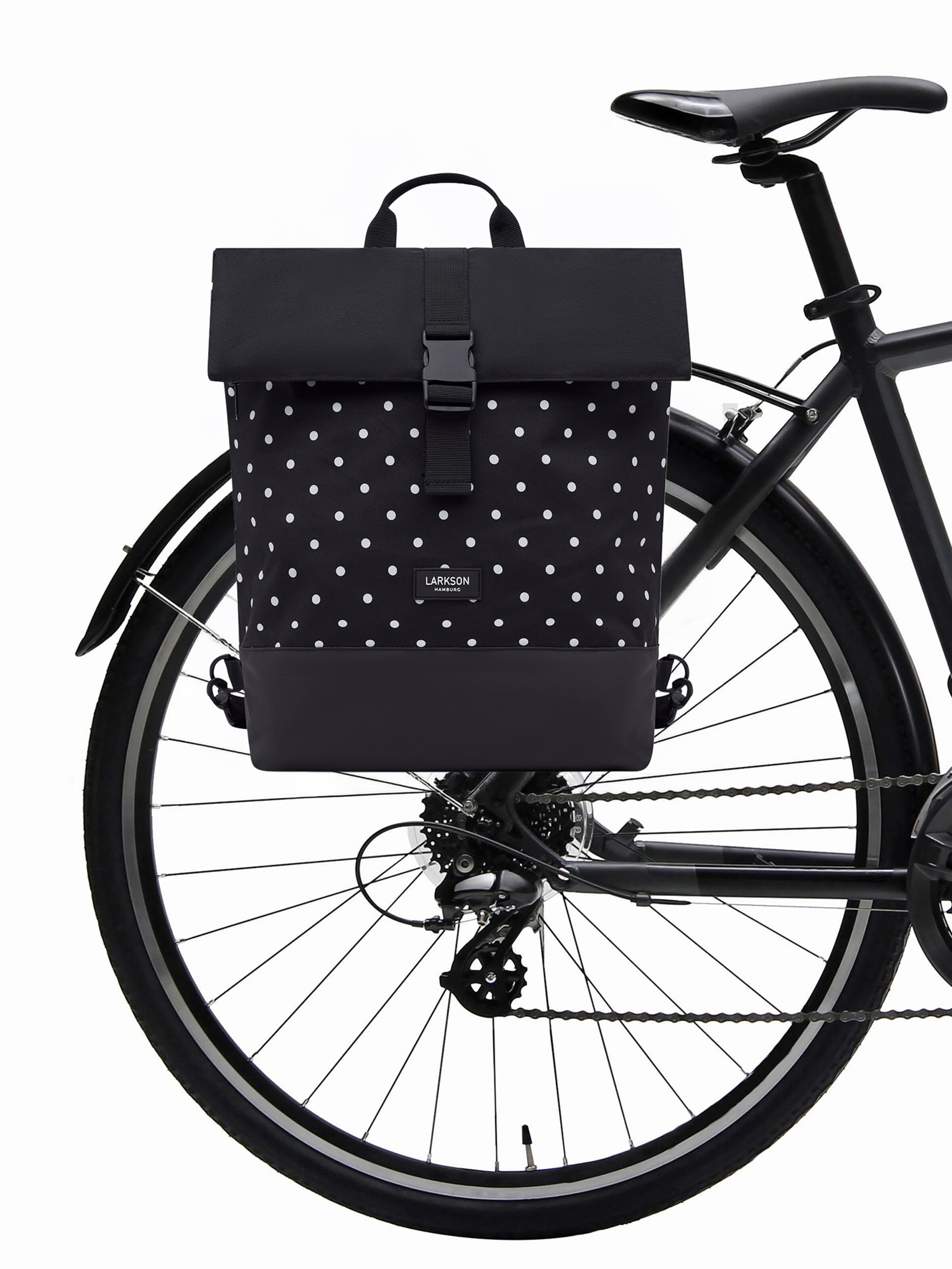 LARKSON Spordiseljakott 'Tammo Bike' One Size suuruses must / valge, Tootevaade