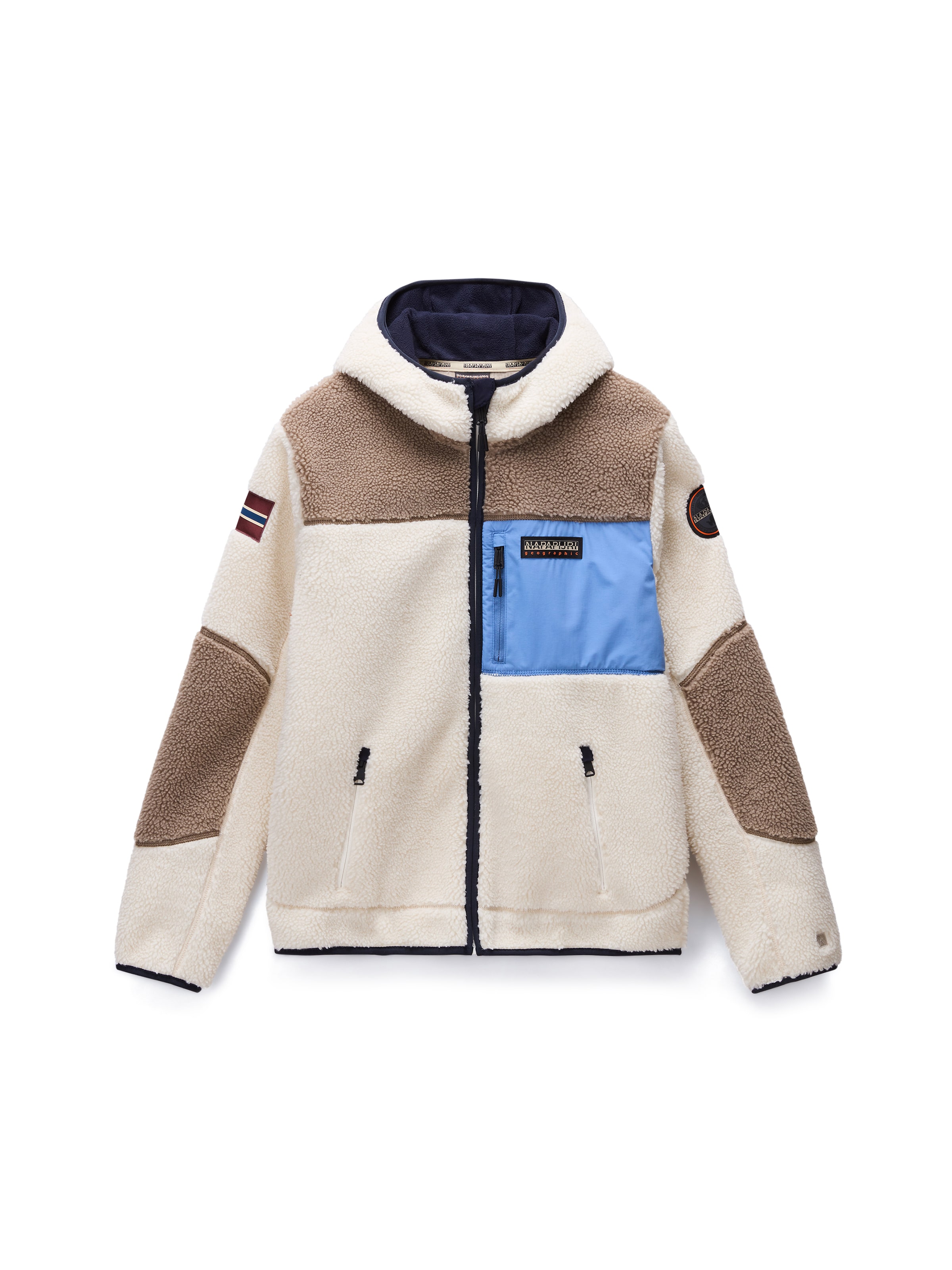 NAPAPIJRI Fleecejacka 'Yupik' i vit: framsida