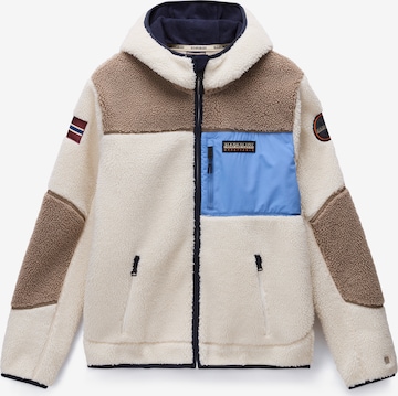 balta NAPAPIJRI Flisinis džemperis 'Yupik': priekis