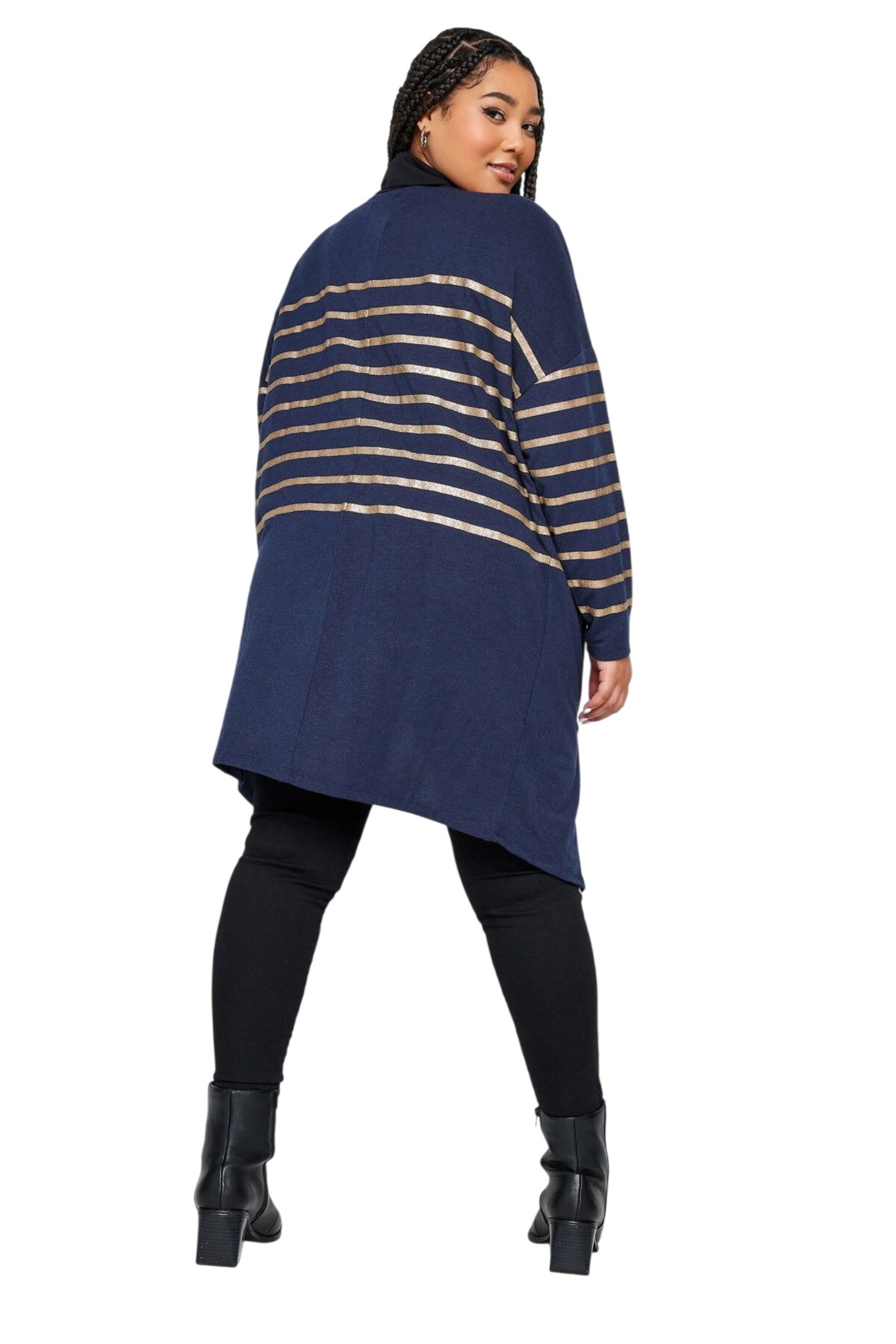 Stil Diva Knitted Coat in Blue