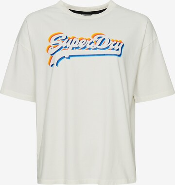 T-shirt Superdry en blanc : devant