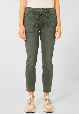 STREET ONE Slimfit Jeans in Groen: voorkant