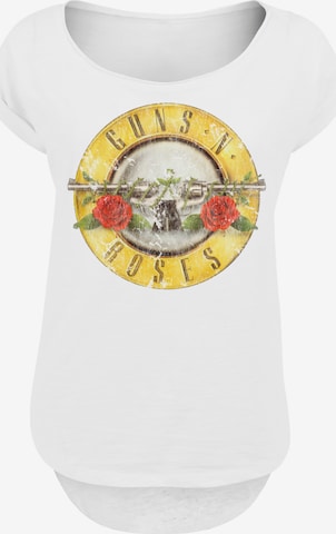 T-shirt 'Guns 'n' Roses' F4NT4STIC en blanc : devant