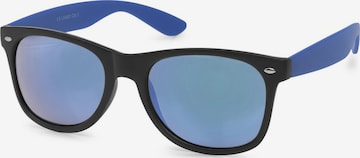 styleBREAKER Sonnenbrille 'Nerd Sonnenbrille mit Rechteckigen Gläsern' in Blau: Vorderseite