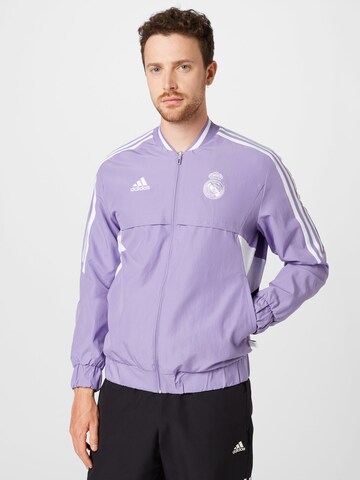 ADIDAS SPORTSWEAR Training Jacket 'Real Madrid Anthem' in Purple: front
