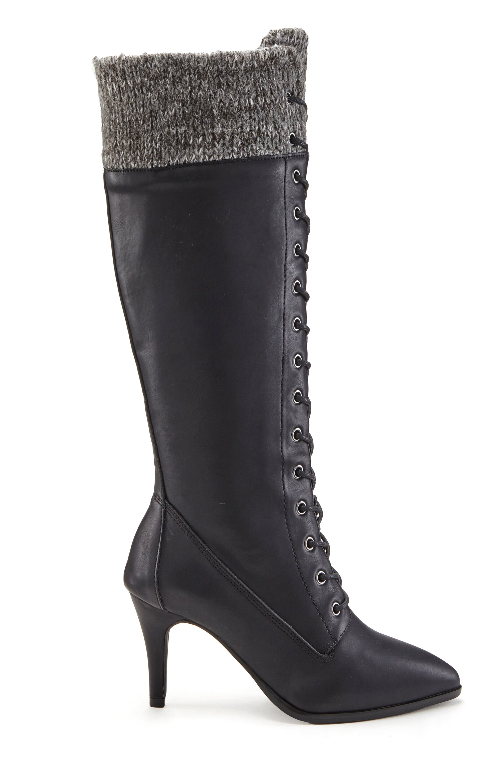 LASCANA Schnürstiefel in Schwarz