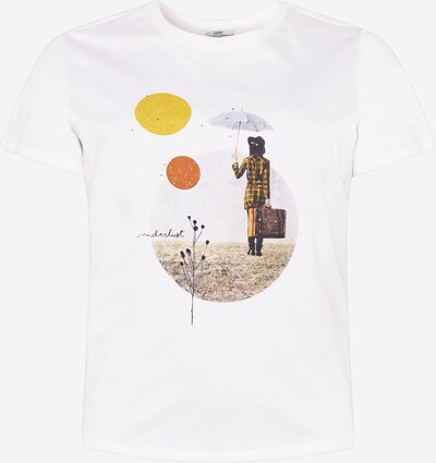 Esprit Curves Shirt in braun / dunkelgelb / dunkelorange / schwarz / offwhite, Produktansicht
