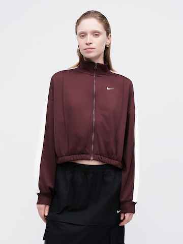 Nike Sportswear - Casaco em moletão em vermelho: frente