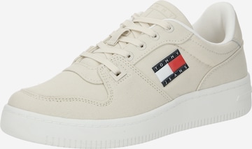 Baskets basses Tommy Jeans en beige : devant