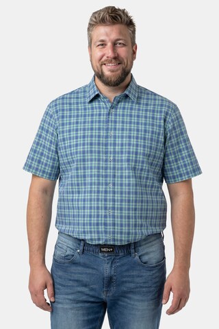 Boston Park Regular Fit Hemd in Blau: Vorderseite