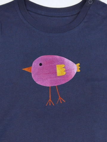 MelaDi Tričko 'Vogel Rosa' - Modrá