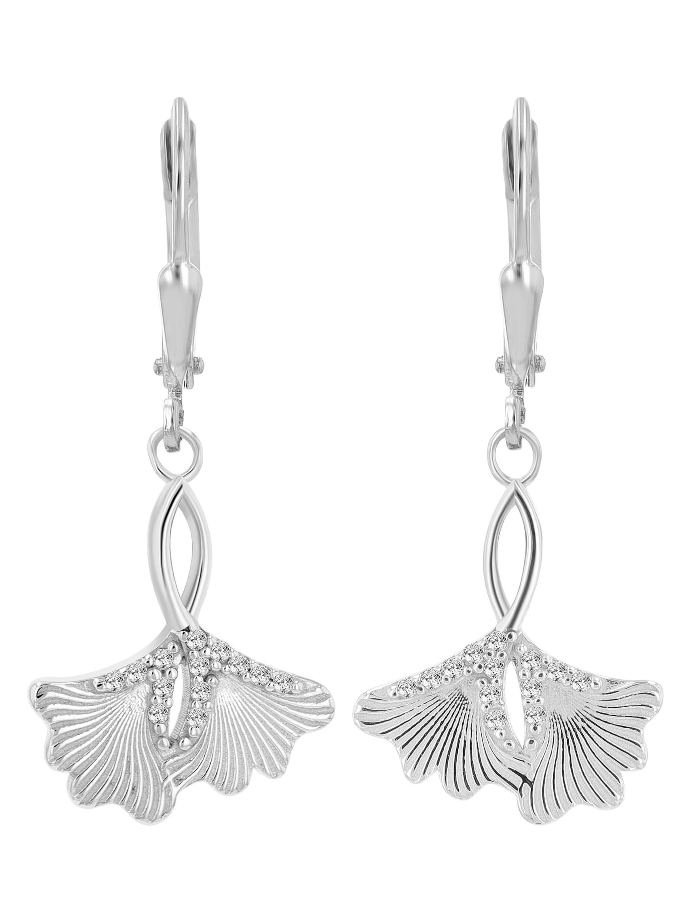 Akzent Earrings 'Mariken, 925 Sterlingsilber, langlebig' in Silver: front