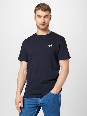 T-Shirt Tommy Jeans en bleu : devant