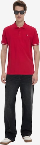 LTB Jeans Shirt 'LTB Jeans Herren-Polohemd mit Knöpfen' in Red: front