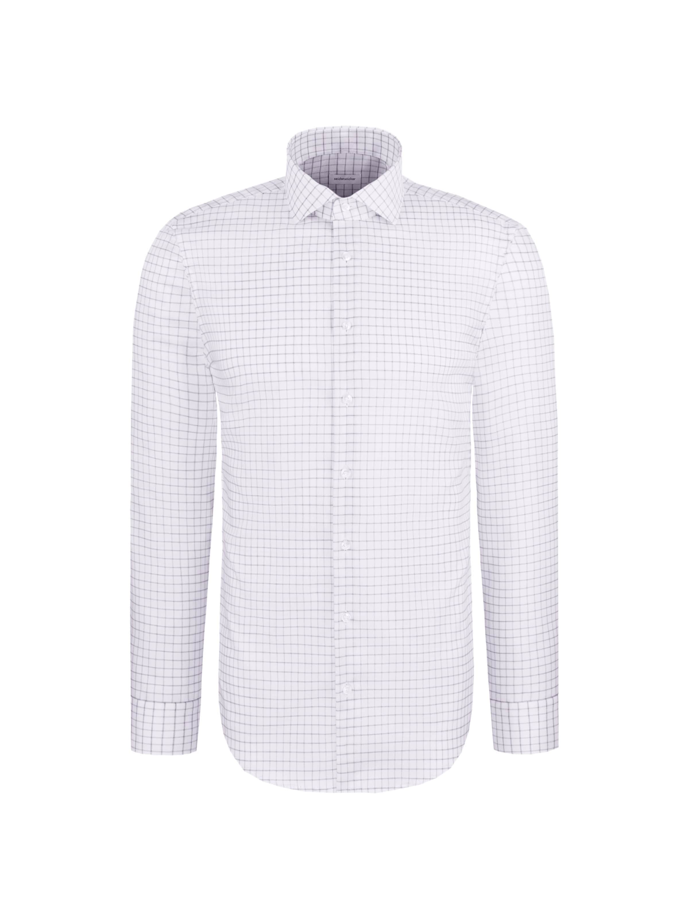 SEIDENSTICKER Slim fit Zakelijk overhemd 'Schwarze Rose' in Wit: voorkant