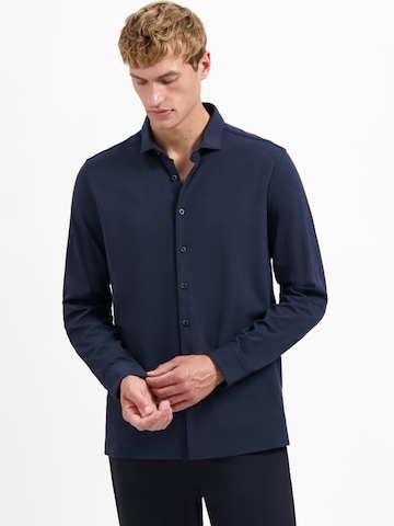 No Excess Slim fit Button Up Shirt in Blue: front