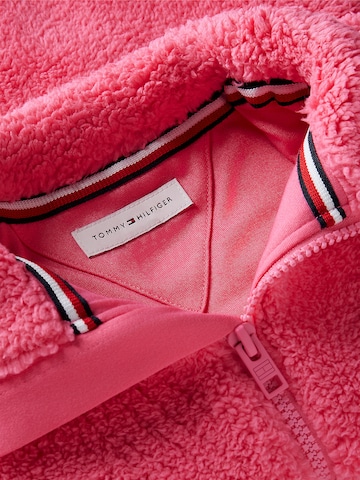 TOMMY HILFIGER Fleece jas in Roze