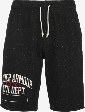 UNDER ARMOUR Regular Workout Pants 'Rival Athletic Department' in Black: front